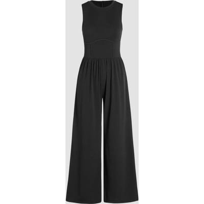 Crew Neck Brede Pijpen Jumpsuit