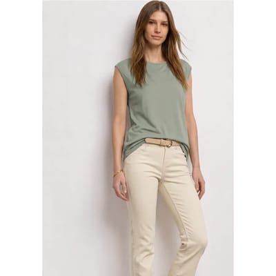 Basic shirt met boothals