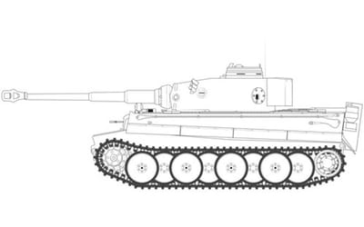 Airfix Modelbouwpakket Militaire voertuigen - 1357 Tiger 1 - Early Production Version Plastic - 1:35 - Modelbouw