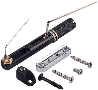 Dailygoody - Gitaarbrug - Hoofdloze Gitaarbrug - Ideaal voor muzikanten - Zwart - Enkele Gitaarbrug - Perfect voor 6 snaren - Geschikt voor elektrisch...