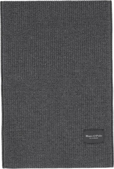 Marc O'Polo Sjaal Knitted Scarf Testimonial Campaign Graphite Grey Melange Donkergrijs