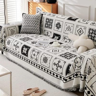 Stofdicht Anti-kattenkrab bescherming Sofa Plaid Picknickdeken Mat Vier Seizoenen Driezits Sofa Deken Chenille Zachte Sofa Hoes 180x130cm gray