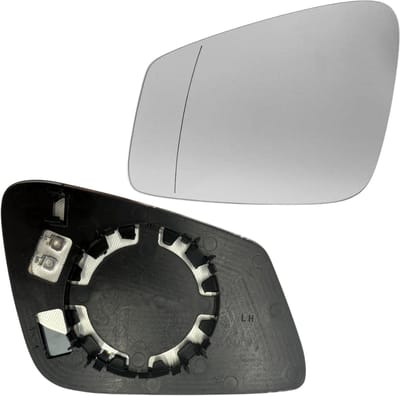 BILMAX Linker Buitenspiegelglas Vervanging voor BMW F10, F11, F20, F21, F22, F30, F31, F32, F39, F45, F80, F87, E60, i3 – Verwarmd, met Draagplaat (Bestuurderszijde)