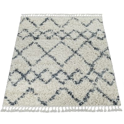 Hoogpolig tapijt Nadori beige 80x150 cm