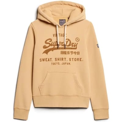 Dames klassieke hoodie met veloursprint Superdry