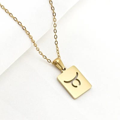 Sterrenbeeld Ketting Stier - Stainless Steel Gouden Ketting Dames - Goudkleurig - Cadeau voor Vrouwen - Starlyte