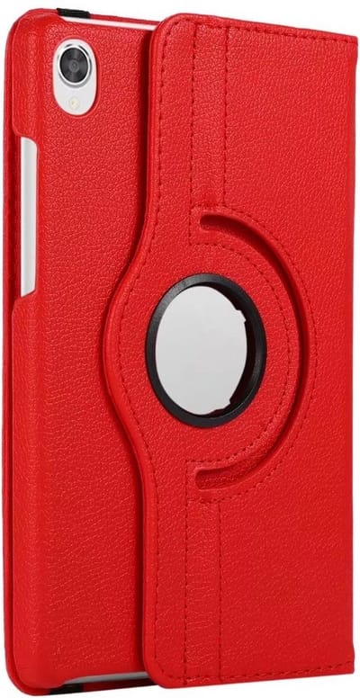 Hoes Geschikt voor Lenovo Tab M8 3rd Gen 2022 hoes Draaibare Book Multi stand Rood - Hoes Geschikt voor Lenovo Tab M8 HD LTE 2021Case Cover