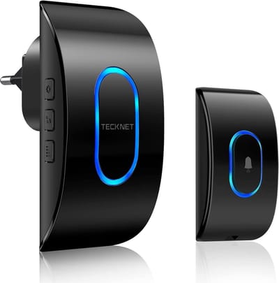 Draadloos Deurbel Set - IP65 Waterdicht, 400m Bereik, 60 Melodieën en RGB Licht