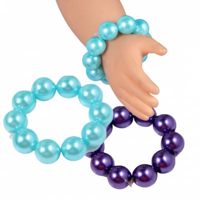 2 Baby Pop -paarse en blauw armband - Charme Bijoux