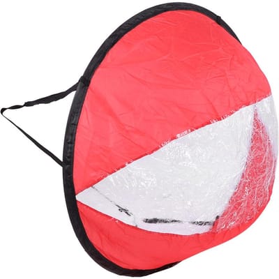 Polyester Taffeta Duurzaam Opvouwbare Kajak Windzeil Transparant Raam Kano Windzeil Boot Watersport Accessoire Kajak rood