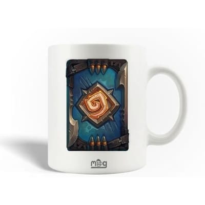 Mug en Céramique - Hearthstone - 30cl - Compatible Lave-Vaisselle - Blanc - Taille Standard