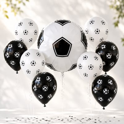 Voetbal Ballonnen - Set Ballonnen voor Voetbalfeest & Kinderfeestje