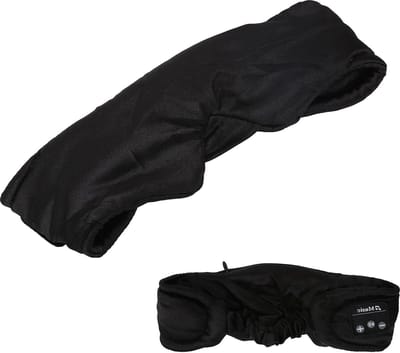 Bluetooth-oogmasker Draadloze Bluetooth 5.0-koptelefoon Muziek Reizen Handsfree Slaapmasker met Ingebouwde Krachtige Batterij-Black