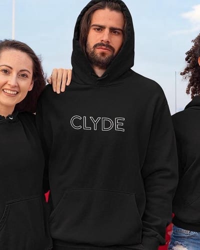 Bonnie / Clyde Hoodie (Clyde - Maat 3XL) | Koppel Cadeau | Valentijn Cadeautje voor hem & haar