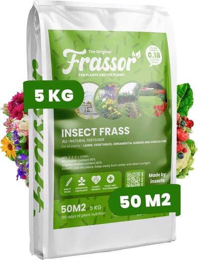 Insecten Frass - 5 kg voor 50 m2 - Universele Meststof - Natuurlijke Voeding voor Tuin, Gazon & Planten - Frassor