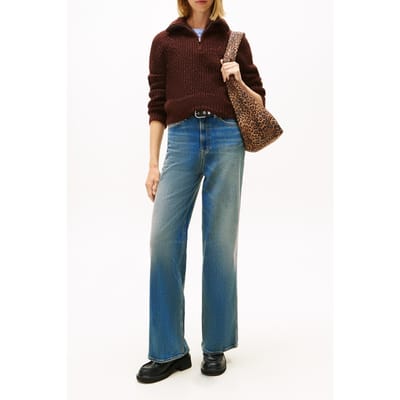 Tommy Hilfiger Claire High Rise Wide Leg Denim Dark Taglia: W30L28 | Pantaloni Outlet | Donna | Blu