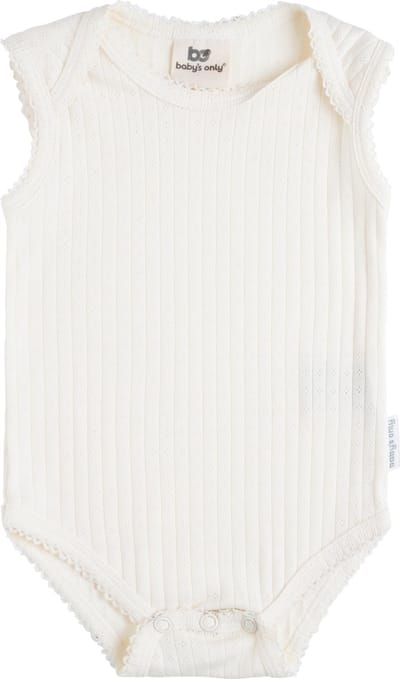 Baby's Only Rompertje Dream - Romper voor jongens en meisjes - Babybody gemaakt van 100% ecologisch katoen - Mouwloos - Cream - 68 - GOTS