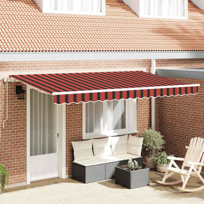 vidaXL - Uitschuifbare - luifel - Oranje - 350 - x - 200 - cm - Stof