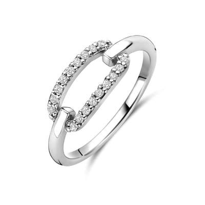 Zilveren Gerhodineerde Ring met Zirkonia 1341685 – 925 Zilver
