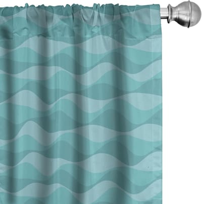 Abakuhaus Golf – Gordijnen – Abstract Onderwaterontwerp – 2×75×225 cm – Kadettblauw Zeeschuim