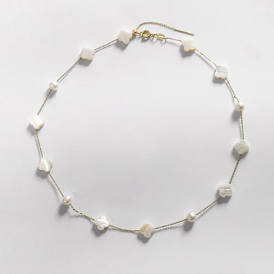 Moeder-van-Parel Klavertje-Vier Sieradenset-ketting
