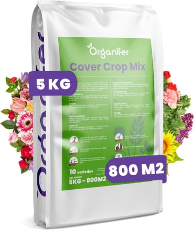 Groenbemester - Zaden Mix 10 soorten (5kg, 800m2) - Bodemverbeteraar - Bevat Onder Andere Niger, Winterrogge, Phacelia Zaad, Mosterdzaad Groenbemester, Japanse Haver - Verhoogt Organische Stofgehalte in Bodem - Verbetert Bodemstructuur - Organifer