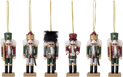 Nikita ornament kerst – Bloomingville - set van 6 - groen - notenkraker hanger