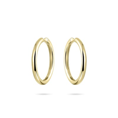 Gisser Jewels - Oorringen KCL3/30Y - geelgoud verguld zilver - gepolijst - 3 x 20 mm
