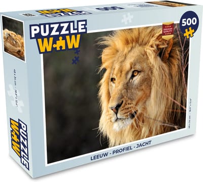Puzzel Leeuw - Profiel - Jacht - Legpuzzel - Puzzel 500 stukjes