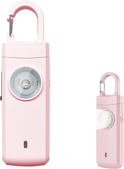 Persoonlijk Alarm - 130Db - Zelfverdediging - LED lamp - Extreem Geluidsalarm - Veiligheid alarm - Persoonlijk zakalarm - Noodsignaal - Persoonlijk alarm - Persoonlijke Alarmknop - Sleutelhanger - Zelfverdediging sirene - Senioren alarm - Roze
