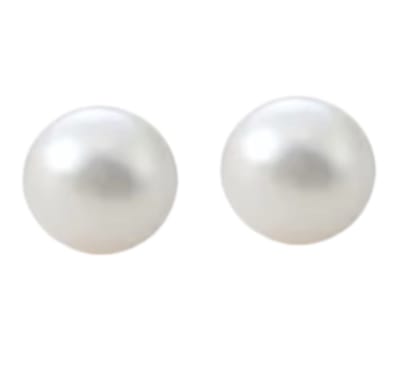 Magneet oorbellen Parel wit 12 mm
