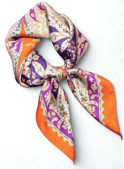 Sjaaltje met print - bandana met print - haarband - sjaaltje meerkleurig - bandana - vierkant sjaaltje met print - bandana sjaaltje - sjaaltje voor dames hals - oranje sjaal - Koningsdag - kingsday - oranje - orange - moederdag - moederdag cadeautje