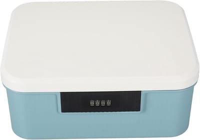 Vergrendelbare Kluis - Veiligheidskoffer Code - Privacy Opslag - Gepartitioneerd Ontwerp - 9 Liter Capaciteit - Blauw Meer