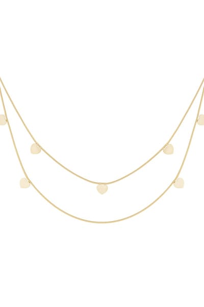 dubbele hart ketting