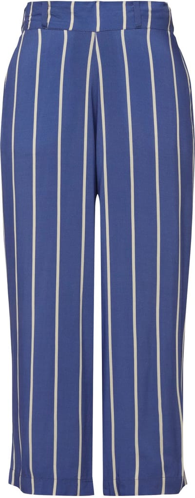 Laurasøn - Dames - Broek rechte pijp gedeeltelijk elastische tailleband OEKO-TEX - Blauw paars - Maat 42