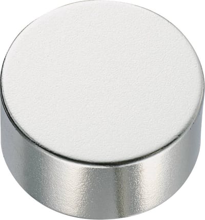 TRU COMPONENTS 505797 Permanente magneet Rond (Ø x h) 20 mm x 5 mm N35 1.18 - 1.24 T Grenstemperatuur (max.): 80 °C