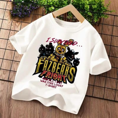 Nouveau T-shirt pour enfant Motif Dessin Animé T-shirt Décontracté Sport Top Manches Courtes Vêtement 160 white