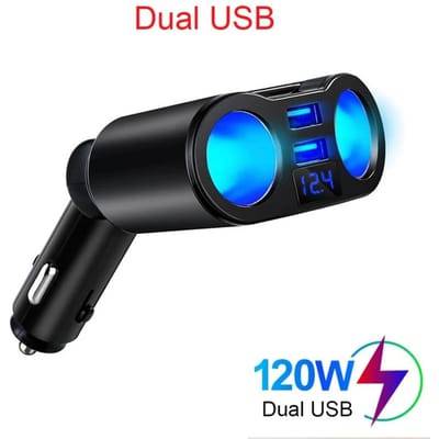 Autolaadcontact Bluetooth FM-zender PD QC3.0 Snellader Dubbele USB 4.8A Digitaal Display Stroomadapter met Spanningsweergave Dual USB Without BT