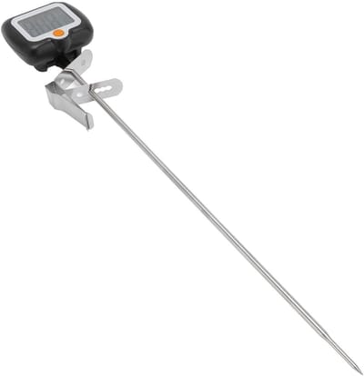 Dailygoods- Kookthermometer Digitale Weergave - Roestvrij Staal - Lange Sonde - Veiligheidsbeugel - Ideaal voor Snoep/Siroop/Oliën - 300 °C Max. - Digitale Thermometer