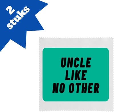 Akyol - uncle like no other brillendoekjes - Oom - geweldige oom - niemand anders - verjaardag - cadeau - kado - bedankje - geschenk - 17,8 bij 17,8 cm - 2 stuks