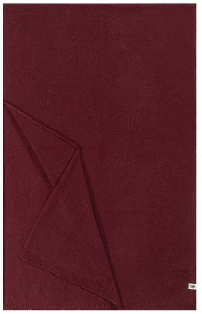 ROECKL sjaal Pure Cashmere Plaid Scarf Mulberry wijnrood