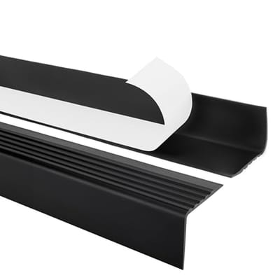 Traprandprofiel Zelfklevend - Trapneus PVC - Trap Rand Beschermen - Eenvoudige Montage - 100cm x 50x42mm - Zwart