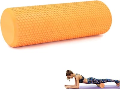 Famanu Foam Roller Fasciarol, Schuimrubber rol, Fitness Massagerol voor Triggerpoint-Massage in Rug, Nek, Benen Tijdens de Fasciatraining met de Gymnastiekrol voor Mannen en Vrouwen. 45x15cm