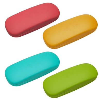 Draagbare brillenkokers - Harde brillenkoker - 4 stuks - Rood Oranje Hemelsblauw Appelgroen - Brillenbescherming - Geschikt voor Dames - ...