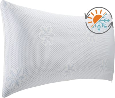 sleepling 40 x 80 cm Premium Memory Foam Hoofdkussen | in hoogte verstelbaar kussen met koelend effect | een koele & een warme zijde | Made in EU | afneembare hoes, wasbaar op 40 graden | wit