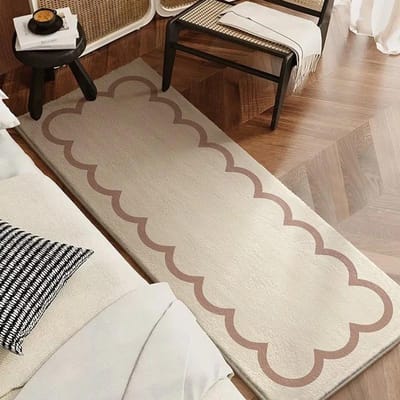 Slaapkamer Tapijt Bedzijde Vloermat Loper Lang Tapijt Minimalistisch Effen Kleur Zachte Pluizige Tapijten Huisdecoratie Tapijten 50x150cm