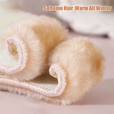 Verwarmde Inlegzolen Kinderen Maat 27-28 – Warme Zolen met Verwarming & Imitatiebont voor Winterschoenen – Schoenaccessoires Winter