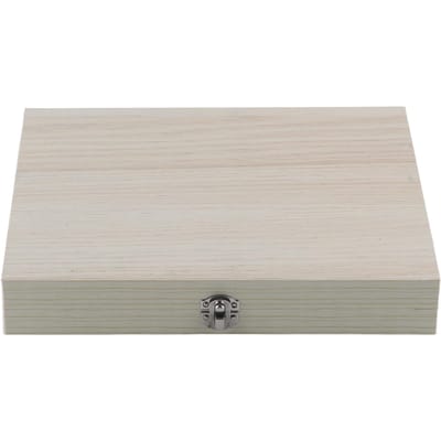 Coffret en bois avec serrure pour le stockage des lames de microscope préparées en verre de laboratoire white