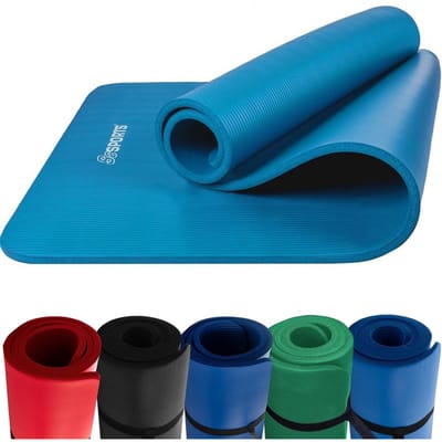 ScSports - Fitnessmat - 190 cm x 80 cm x 1,5 cm - Licht blauw