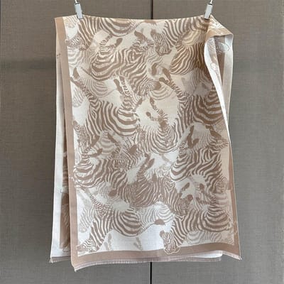 Luxe Kasjmier Dames Zebra Patroon Jacquard Sjaal Winter Warme Sjaal En Wikkel Bandana Pashmina Poncho Sjaals One Size gray